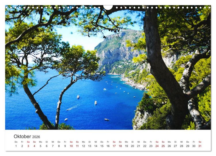 Produktbild: Amalfi K&uuml;ste - Italiens wundersch&ouml;ner K&uuml;stenabschnitt. (Wandkalender 2026 DIN A3 quer), CALVENDO Monatskalender
