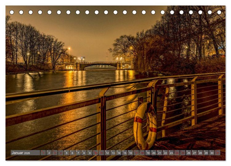 Produktbild: Hamburg City Vibes (Tischkalender 2026 DIN A5 quer), CALVENDO Monatskalender
