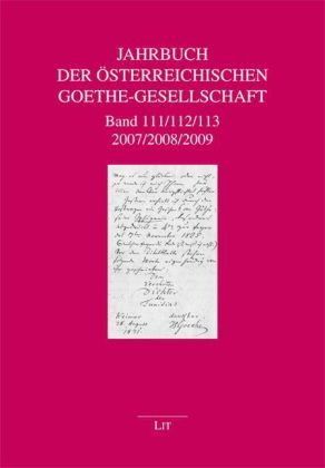 Produktbild: Jahrbuch der &Ouml;sterreichischen Goethe-Gesellschaft Band 111/112/113 - 2007/2008/2009