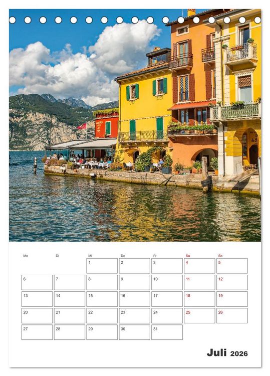 Produktbild: Malcesine am Gardasee - Impressionen (Tischkalender 2026 DIN A5 hoch), CALVENDO Monatskalender