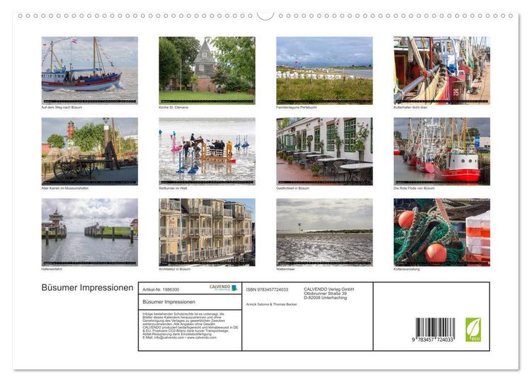 Produktbild: B&uuml;sumer Impressionen (hochwertiger Premium Wandkalender 2026 DIN A2 quer), Kunstdruck in Hochglanz