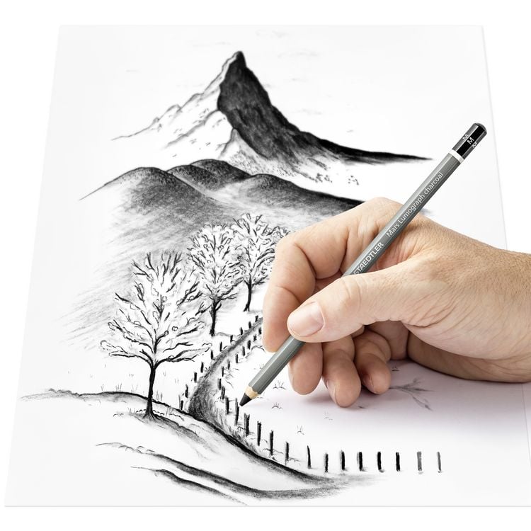 Produktbild: STAEDTLER Kohlestift Mars Lumograph charcoal, 3er set