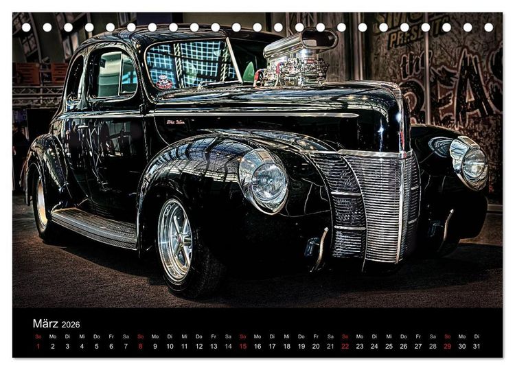Produktbild: Au&szlig;ergew&ouml;hnliche Autos - Hot Rods (Tischkalender 2026 DIN A5 quer), CALVENDO Monatskalender