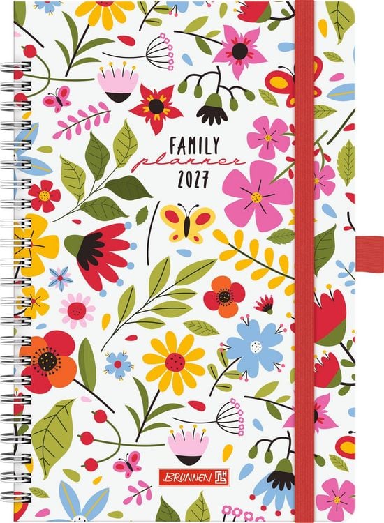Produktbild: BRUNNEN 1070290037 Buchkalender Familienplaner 2027 "Flowers" A5, Papier