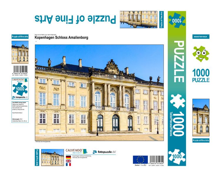 Produktbild: CALVENDO Puzzle Kopenhagen Schloss Amalienborg | 1000 Teile Lege-Gr&ouml;&szlig;e 64x48cm Foto-Puzzle f&uuml;r gl&uuml;ckliche Stunden