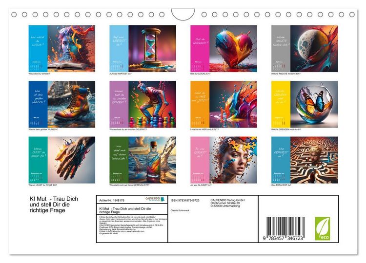 Produktbild: KI Mut - Trau Dich und stell Dir die richtige Frage (Wandkalender 2026 DIN A4 quer), CALVENDO Monatskalender