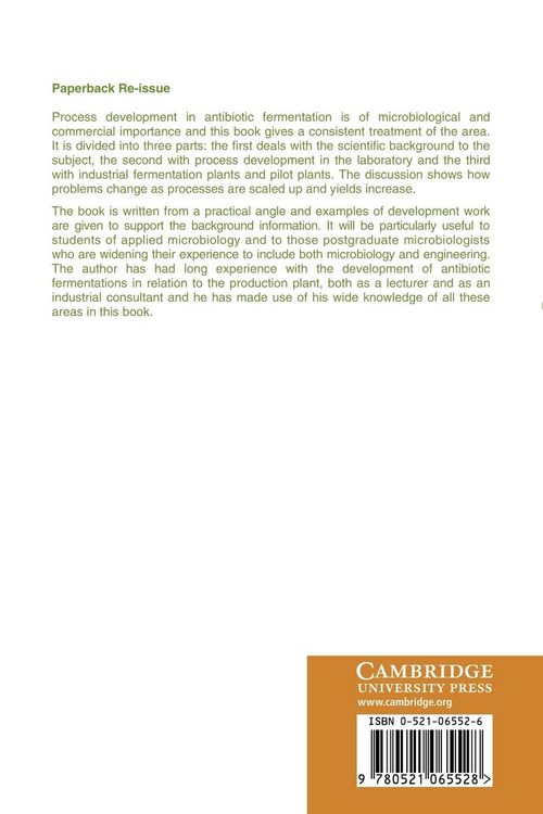 Produktbild: Process Development in Antibiotic Fermentations