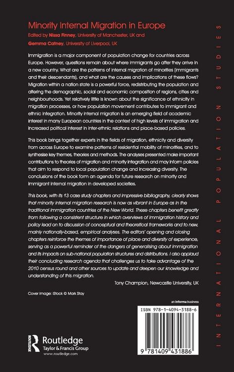 Produktbild: Minority Internal Migration in Europe