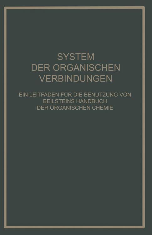 Produktbild: System Der Organischen Verbindungen