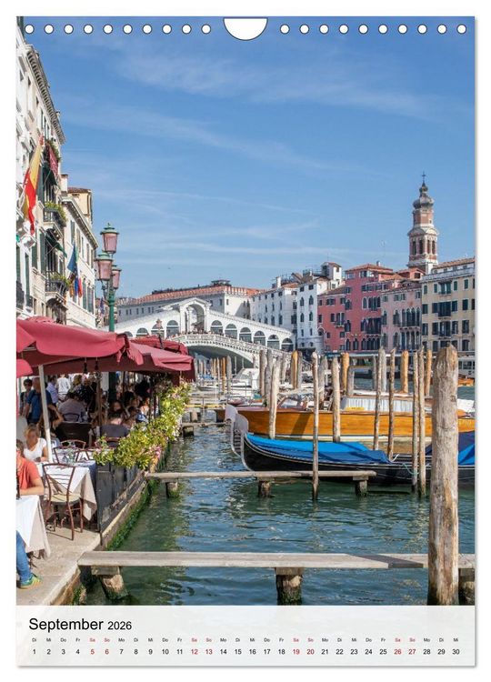 Produktbild: Venedig - Zwischen Wasser und Himmel (Wandkalender 2026 DIN A4 hoch), CALVENDO Monatskalender