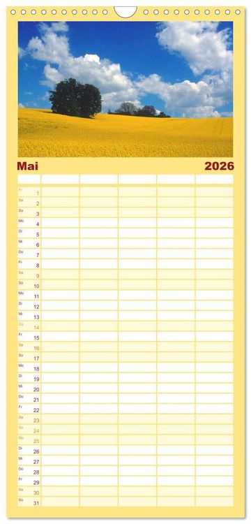 Produktbild: Familienplaner 2026 - Bayerischer Wald mit 5 Spalten (Wandkalender, 21 x 45 cm) CALVENDO