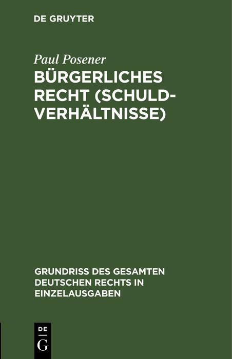 Produktbild: B&uuml;rgerliches Recht (Schuldverh&auml;ltnisse)