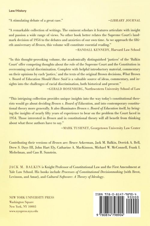 Produktbild: What Brown V. Board of Education Should Have Said