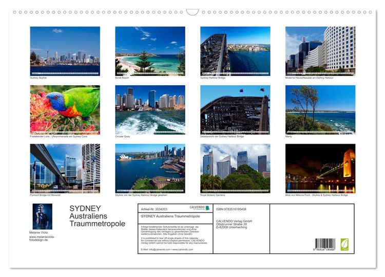 Produktbild: SYDNEY Australiens Traummetropole (Wandkalender 2026 DIN A2 quer), CALVENDO Monatskalender