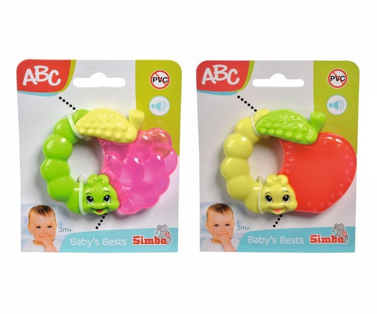 Produktbild: Simba 104010171 - ABC K&uuml;hlende Fr&uuml;chte, 2-sortiert, Apfel oder Himbeere, Zahnungshilfe, K&uuml;hlring