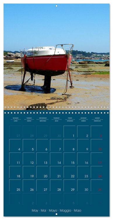 Produktbild: En attendant la mar&eacute;e... (Calendrier mural carr&eacute; 2026 30x30 cm) Calendrier double avec une page pour vos prises de notes