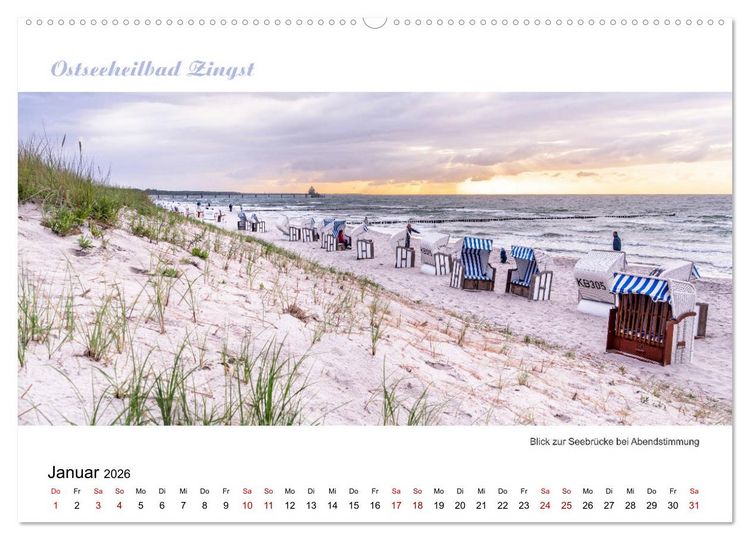 Produktbild: Panorama-Blick Fischland-Darss-Zingst (Wandkalender 2026 DIN A2 quer), CALVENDO Monatskalender
