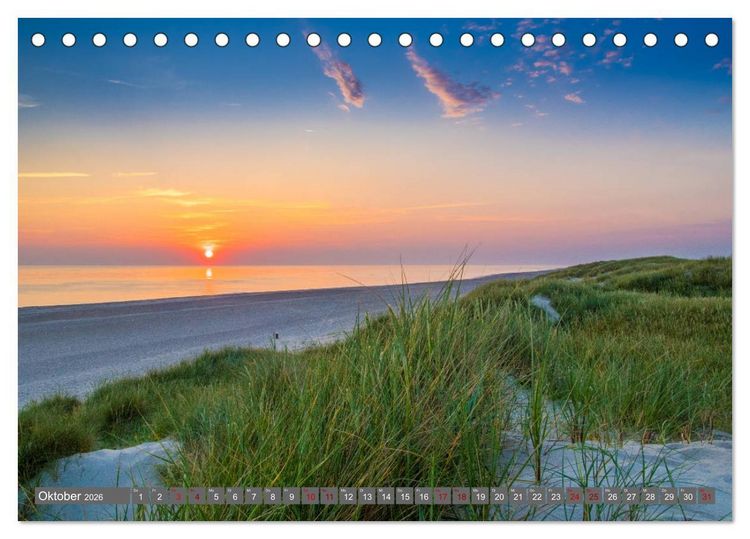 Produktbild: D&auml;nemark - Die wundersch&ouml;ne Westk&uuml;ste (Tischkalender 2026 DIN A5 quer), CALVENDO Monatskalender