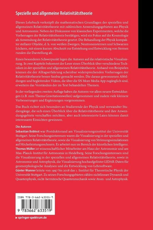 Produktbild: Spezielle und allgemeine Relativit&auml;tstheorie