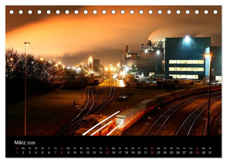 Produktbild: Duisburg Nachtmomente 2026 (Tischkalender 2026 DIN A5 quer), CALVENDO Monatskalender