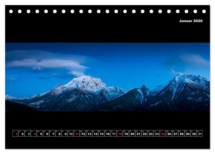 Produktbild: Weitblicke - Panoramen (Tischkalender 2026 DIN A5 quer), CALVENDO Monatskalender