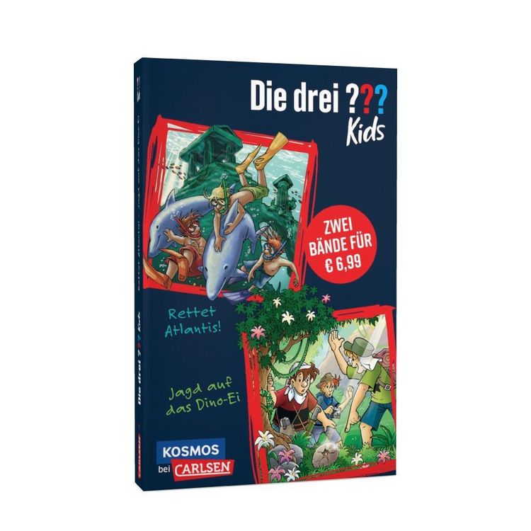 Produktbild: Die drei ??? Kids: Doppelband mit Rettet Atlantis! und Jagd auf das Dino-Ei