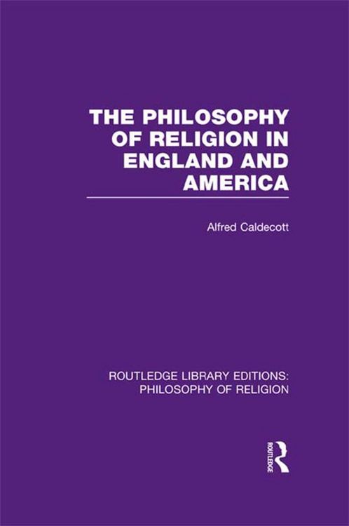 Produktbild: The Philosophy of Religion in England and America