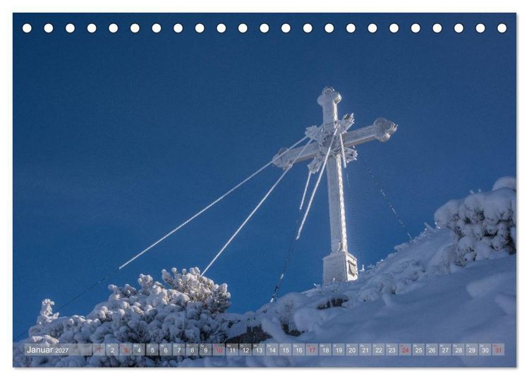 Produktbild: Gipfelkreuze auf bayerischen Bergen (Tischkalender 2027 DIN A5 quer), CALVENDO Monatskalender