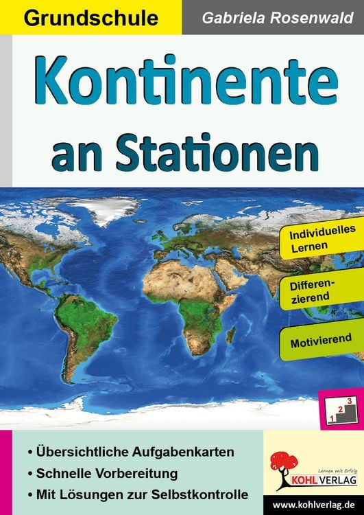 Produktbild: Kontinente an Stationen / Grundschule