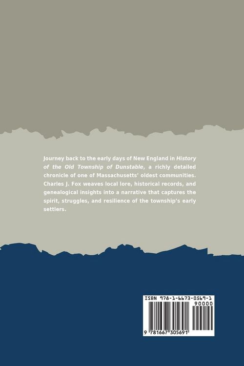 Produktbild: History of the Old Township of Dunstable