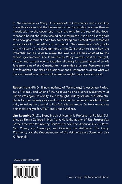 Produktbild: The Preamble as Policy