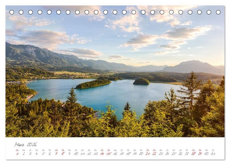 Produktbild: Der wundersch&ouml;ne Faaker See in K&auml;rnten (Tischkalender 2026 DIN A5 quer), CALVENDO Monatskalender