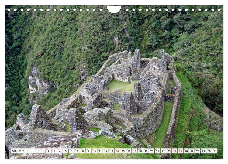Produktbild: Inka Trail und Machu Picchu, Trekking zur ber&uuml;hmten Inkastadt (Wandkalender 2026 DIN A4 quer), CALVENDO Monatskalender