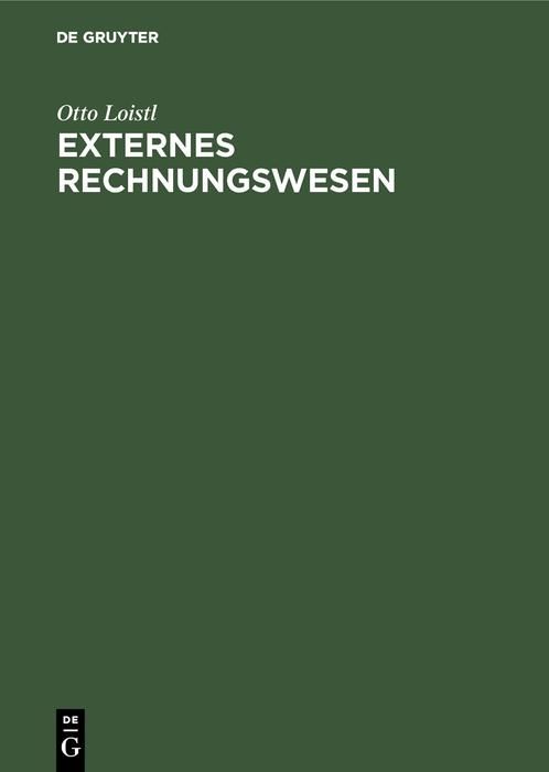 Produktbild: Externes Rechnungswesen