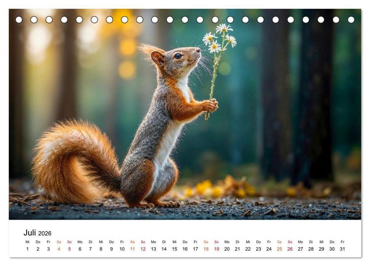 Produktbild: Tierische Jahreszeiten (Tischkalender 2026 DIN A5 quer), CALVENDO Monatskalender