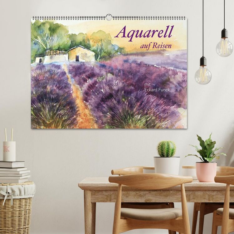 Produktbild: Aquarell auf Reisen - mit Eckard Funck (Wandkalender 2026 DIN A2 quer), CALVENDO Monatskalender