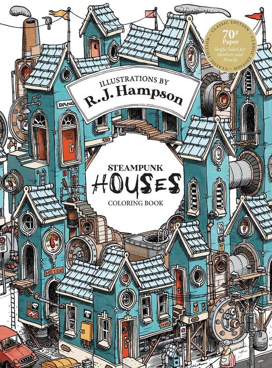 Produktbild: Steampunk Houses Coloring Book