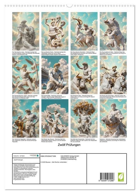 Produktbild: Zw&ouml;lf Pr&uuml;fungen (hochwertiger Premium Wandkalender 2027 DIN A2 hoch), Kunstdruck in Hochglanz