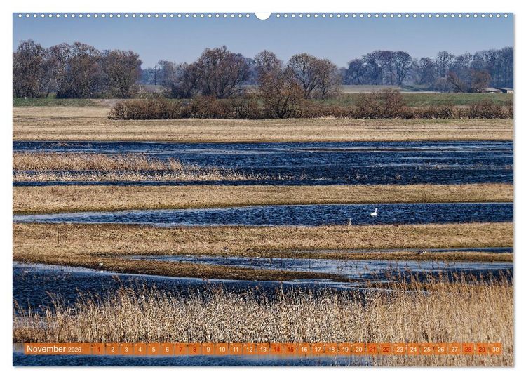 Produktbild: Flusslandschaft Elbe (hochwertiger Premium Wandkalender 2026 DIN A2 quer), Kunstdruck in Hochglanz