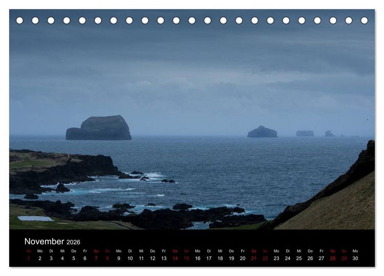 Produktbild: Island - Unber&uuml;hrte Landschaften (Tischkalender 2026 DIN A5 quer), CALVENDO Monatskalender