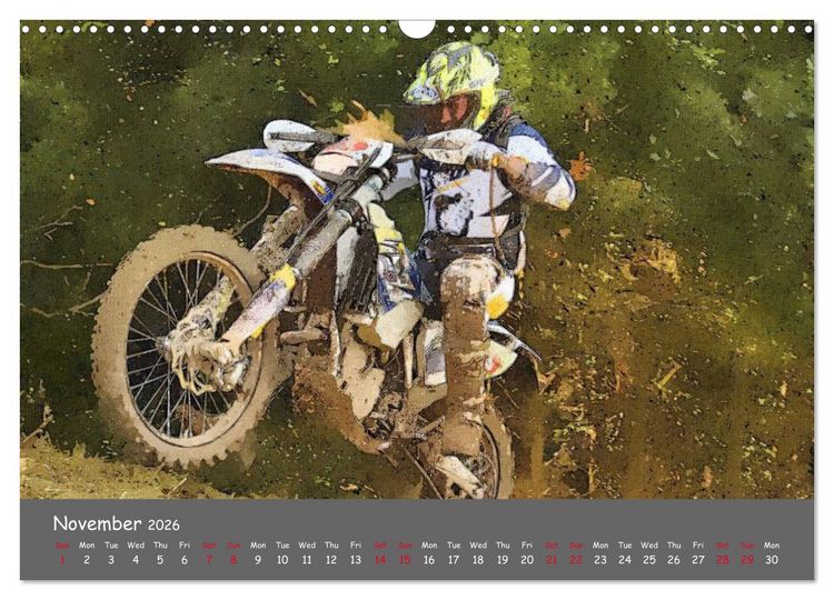 Produktbild: Enduro Racing (Wall Calendar 2026 DIN A3 landscape), CALVENDO 12 Month Wall Calendar
