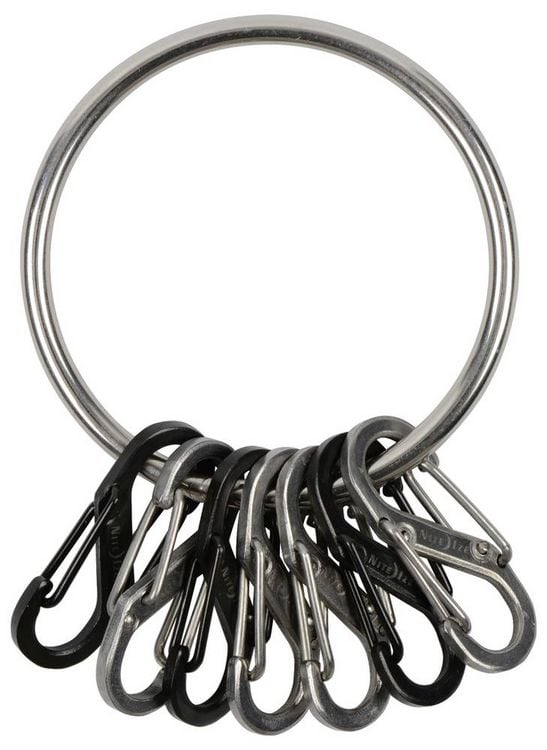 Produktbild: NITE Ize Schl&uuml;sselring NI-BRG-M1-R3 BigRing 8 S-Biner Schwarz, Silber 1St.