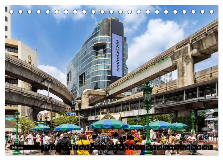 Produktbild: Bangkok - pulsierende Hauptstadt Thailands (Tischkalender 2026 DIN A5 quer), CALVENDO Monatskalender