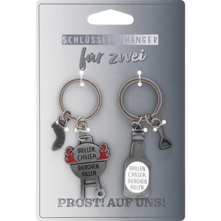 Produktbild: Paar-Schl&uuml;sselanh&auml;nger Motiv Grillen