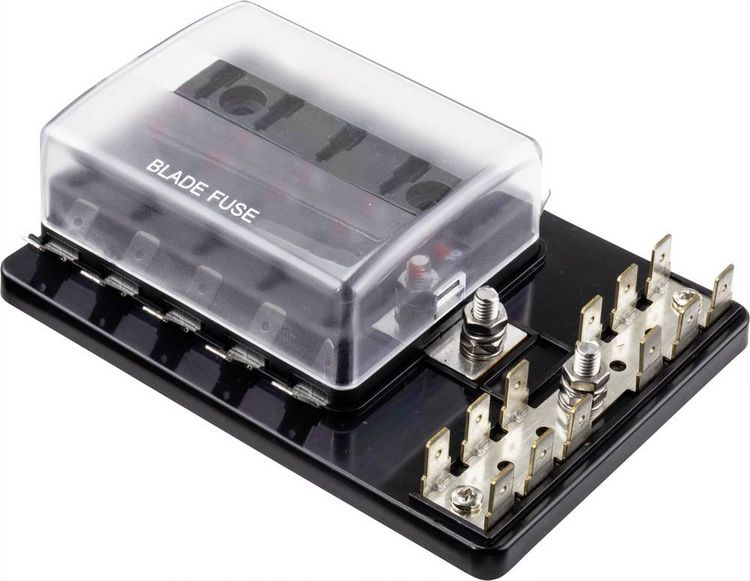 Produktbild: TRU COMPONENTS TC-9070604 KFZ-Sicherungshalter mit Statusanzeige Passend f&uuml;r (Sicherungen) Flachsicherung Standard 30 A 32 V/DC 1 St.