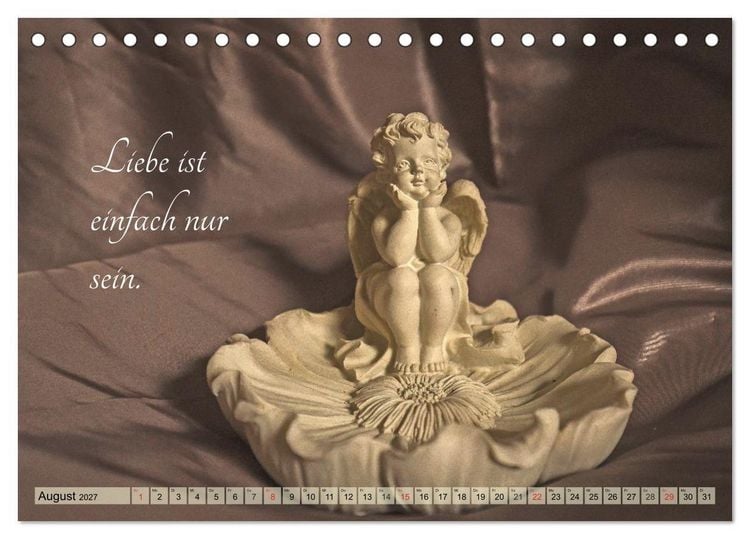 Produktbild: Engel - Die Worte der Liebe (Tischkalender 2027 DIN A5 quer), CALVENDO Monatskalender