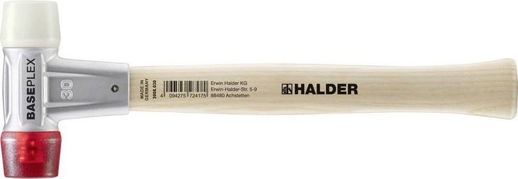 Produktbild: Halder BASEPLEX 3968.030 Schonhammer ergonomischer Griff, hart 360g 280mm 1St.