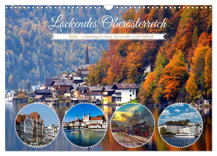 Produktbild: Lockendes Ober&ouml;sterreich (Wandkalender 2026 DIN A3 quer), CALVENDO Monatskalender