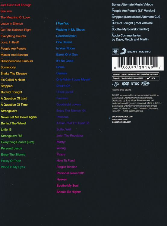 Produktbild: Depeche Mode - Video Singles Collection [3 DVDs]