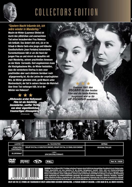 Produktbild: Rebecca - Alfred Hitchcock [CE]